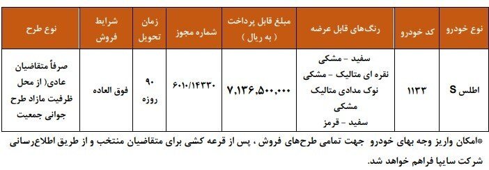 فروش فوق العاده یک خودروی پرطرفدار سایپا؛ مبلغ و زمان تحویل