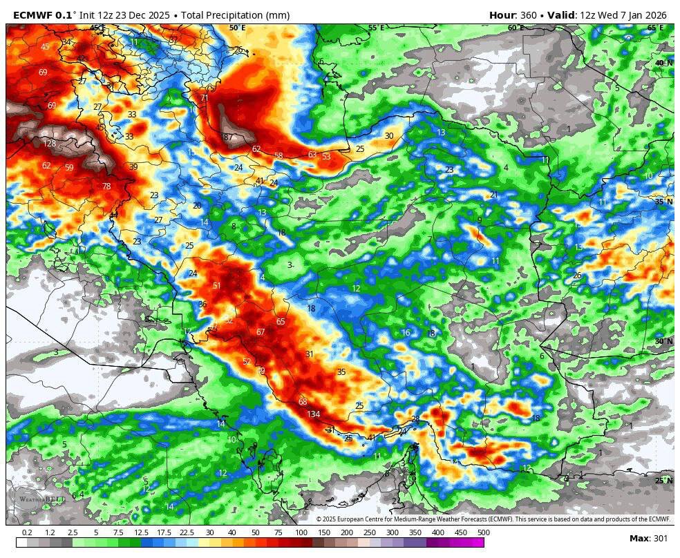 ماهوارههای اروپایی: روزهای پربرف ایران در راه است+ عکس | سامانه پرفشار زمستانی در این تاریخ وارد میشود